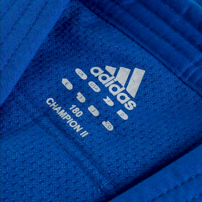 Кимоно для дзюдо Adidas Champion 2 IJF Slim Fit Olympic синее с золотым логотипом J-IJFS - фото 1