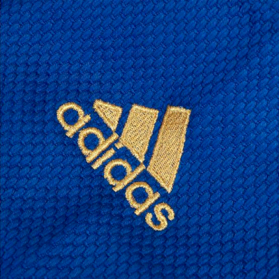 Кимоно для дзюдо Adidas Champion 2 IJF Slim Fit Olympic синее с золотым логотипом J-IJFS - фото 2