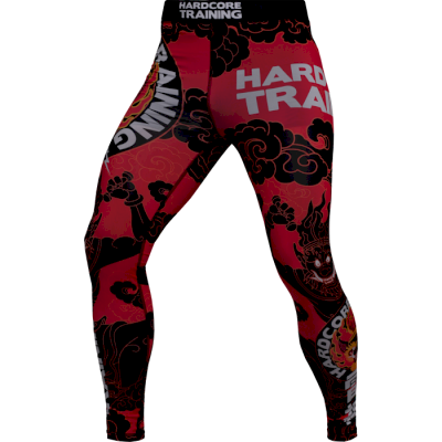 Компрессионные штаны Hardcore Training Raijin Black/Red - фото 1