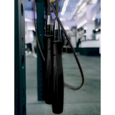 Скоростная скакалка Hardcore Training Deluxe Adjustable Speed Rope Black - фото 1