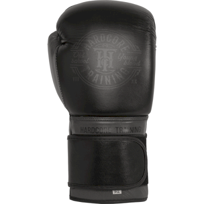 Боксерские перчатки Hardcore Training Premium Matte Black/Black - фото 1