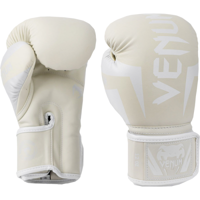 Детские боксерские перчатки Venum Elite White/Ivory