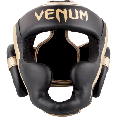 Боксерский шлем Venum Elite Black/Gold - фото 1