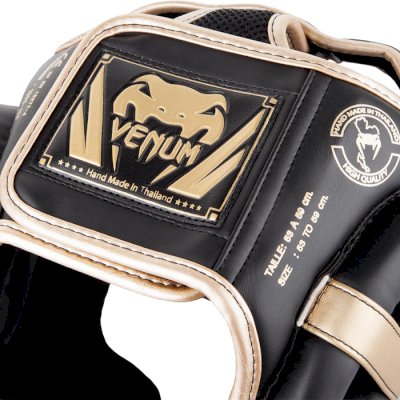 Боксерский шлем Venum Elite Black/Gold - фото 3