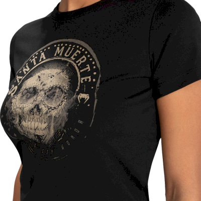 Женская футболка Venum Santa Muerte Dark Side Black/Brown - фото 1