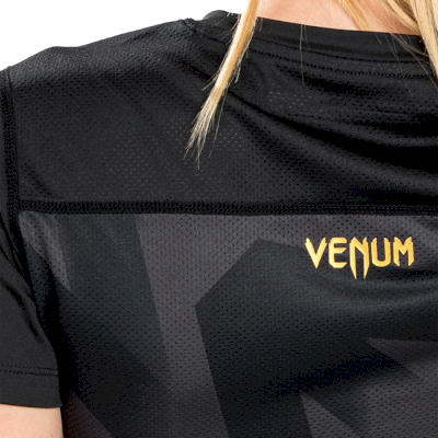 Женская тренировочная футболка Venum Razor Dry Tech Black/Gold - фото 2