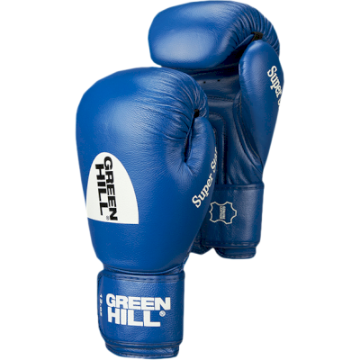 Боксерские перчатки Green Hill Super Star IBA синие - фото 1