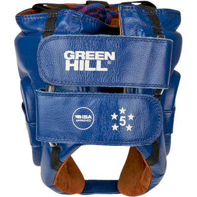 Боксерский шлем Green Hill Five Star IBA синий - фото 1