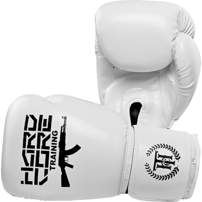 Детские боксерские перчатки Hardcore Training AK PU White - фото 1