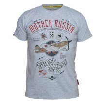 Футболка Mother Russia Аэрокобра серая XL 