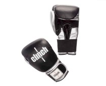 Боксерские перчатки Clinch Prime черно-серебристые 14 унц. 