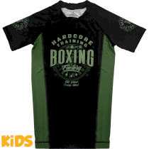 Детский рашгард Hardcore Training Boxing Factory 2 SS 10 лет зеленый