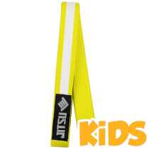 Детский пояс Jitsu Yellow/White M4 желтый