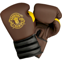 Боксерские перчатки Hardcore Training GRT1 Boxing Gloves Brown/Black/Yellow 10унц. коричневый