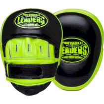 Боксерские лапы Leaders Curved BK/GN зеленый