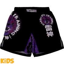 Детские шорты Hardcore Training Raijin Black/Purple 12лет фиолетовый