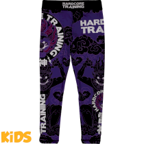 Детские компрессионные штаны Hardcore Training Raijin Black/Purple 12лет фиолетовый