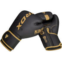 Боксерские перчатки RDX F6 Kara Black/Gold 12унц. черный
