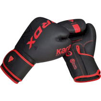 Боксерские перчатки RDX F6 Kara Black/Red 14унц. черный