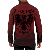 Рубашка Affliction Avalon l бордовый