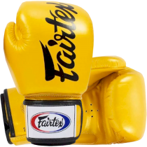 Боксерские перчатки Fairtex BGV19 Tight Fit Deluxe Yellow 16унц. желтый