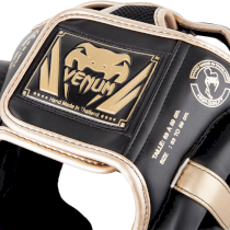 Боксерский шлем Venum Elite Black/Gold черный 