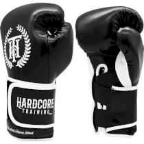 Боксерские перчатки Hardcore Training Revolution Black/White PU 10унц. черный