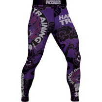 Компрессионные штаны Hardcore Training Raijin Black/Purple XL фиолетовый