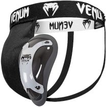 Защита паха Venum Competitor Groin Guard & Support Silver Series черный xl