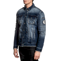 Двусторонняя куртка Affliction Nomad Jacket Trilogy Wash l темно-синий