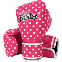 Боксерские перчатки Fairtex BGV14 P Art Collections Polka Dot 8унц. розовый