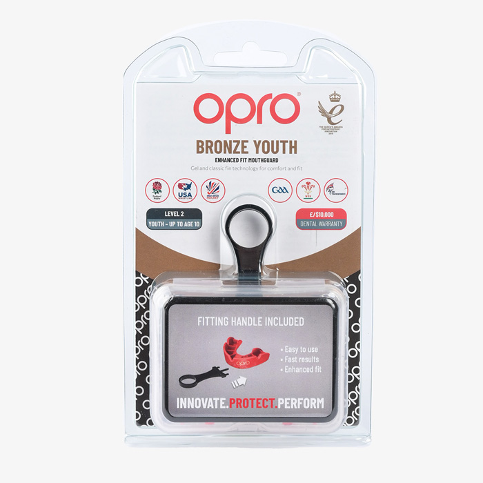 Детская боксерская капа Opro Bronze Level Red - фото 1