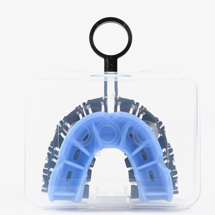 Детская боксерская капа Opro Silver Level Blue - фото 3