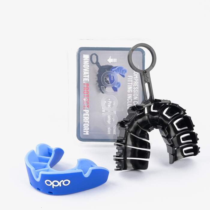 Детская боксерская капа Opro Silver Level Blue - фото 4