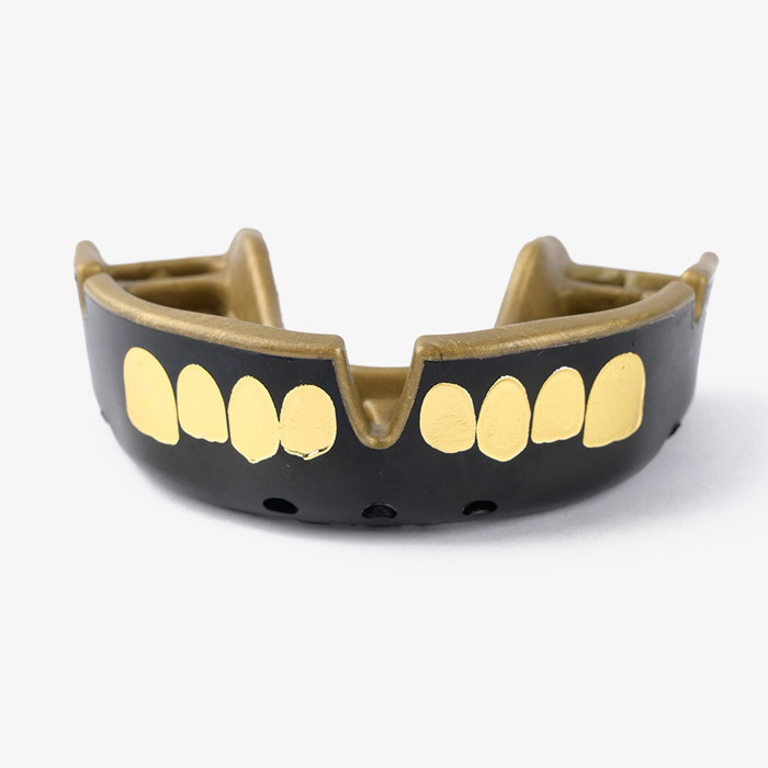 Боксерская капа Opro Gold Level Black Grillz - фото 5