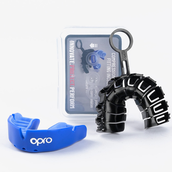 Боксерская капа Opro Silver Level Blue - фото 4