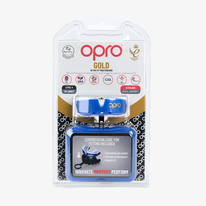 Боксерская капа Opro Gold Level Blue - фото 1