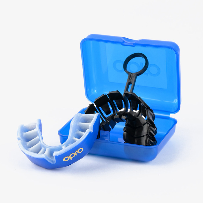 Боксерская капа Opro Gold Level Blue - фото 3