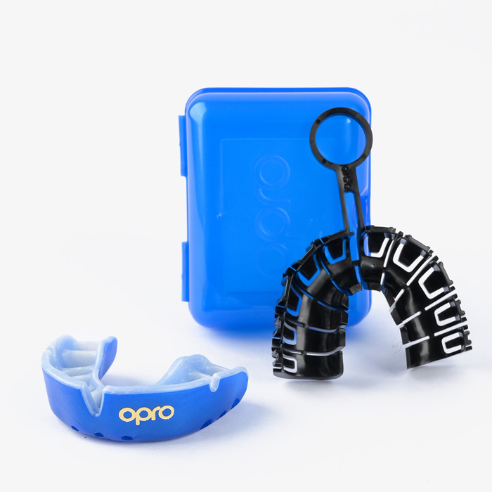 Боксерская капа Opro Gold Level Blue - фото 4