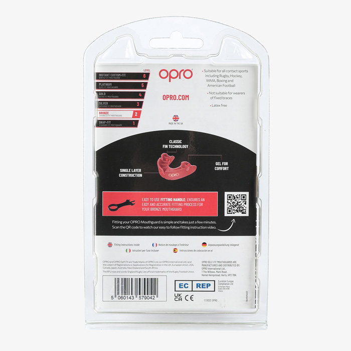 Боксерская капа Opro Bronze Level Red - фото 2