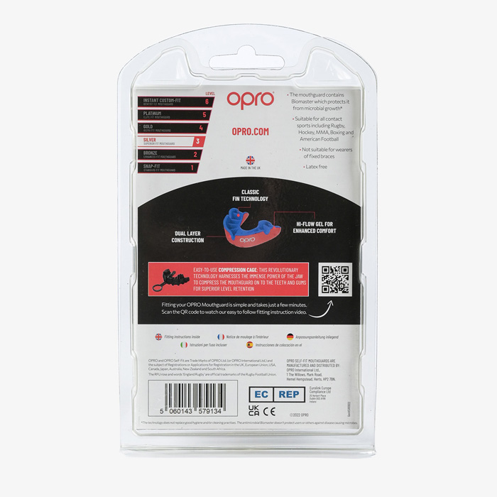 Боксерская капа Opro Silver Level Red - фото 2