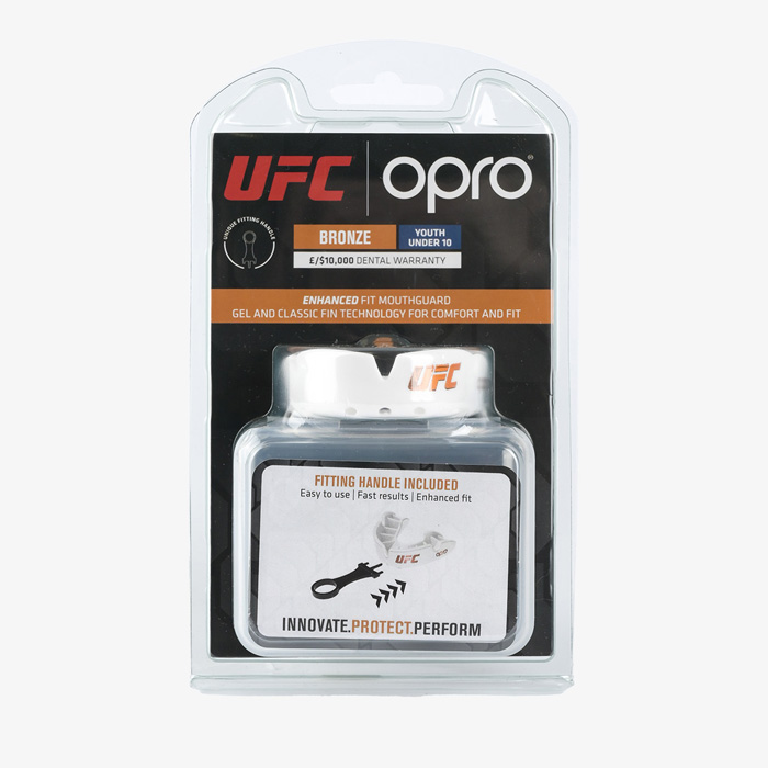 Детская боксерская капа Opro Bronze Level UFC White - фото 1