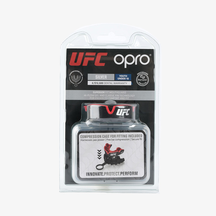 Детская боксерская капа Opro Silver Level UFC Black - фото 1