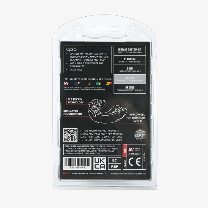 Детская боксерская капа Opro Silver Level UFC Black - фото 2