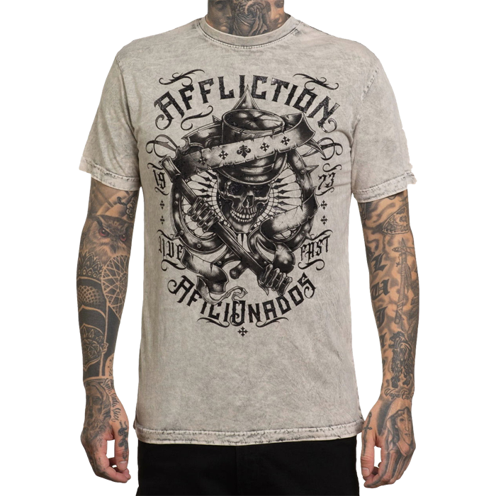 Двусторонняя футболка Affliction Electric Fire Black/Off White - фото 2