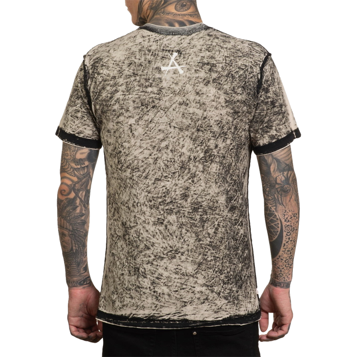 Двусторонняя футболка Affliction Electric Fire Black/Off White - фото 4