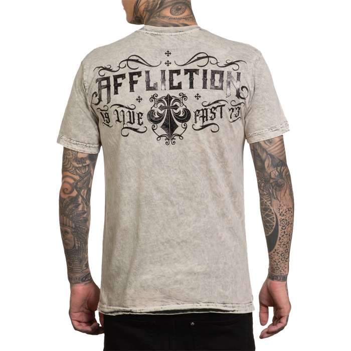 Двусторонняя футболка Affliction Electric Fire Black/Off White - фото 5