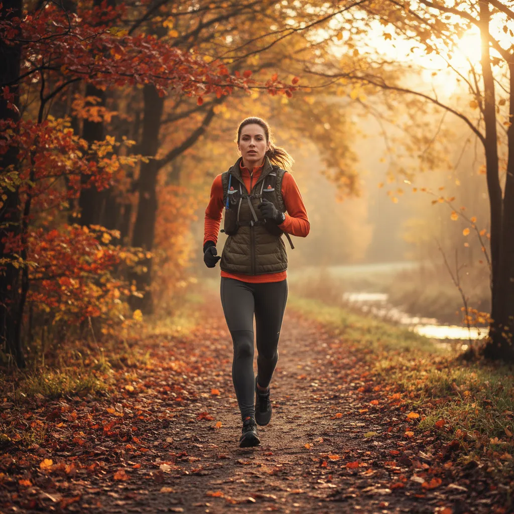 девушка на пробежке