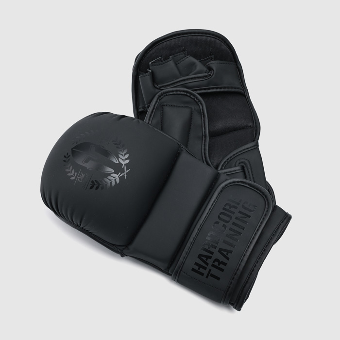 Гибридные перчатки Hardcore Training Helmet Black/Black - фото 2