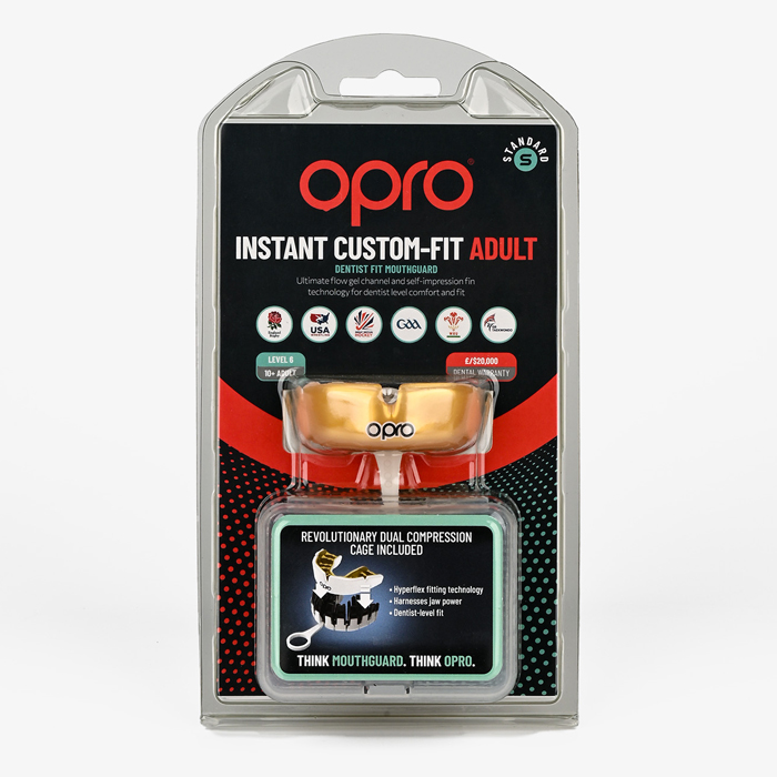 Боксерская капа Opro Instant Custom-Fit Gold - фото 3